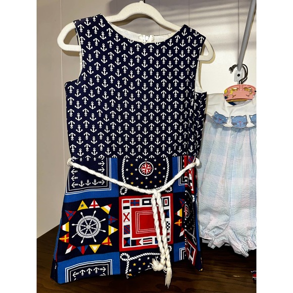 Vintage 1970s Girl’s Saks Fifth Ave Nautical July Fourth Dress size 6 - Picture 1 of 3